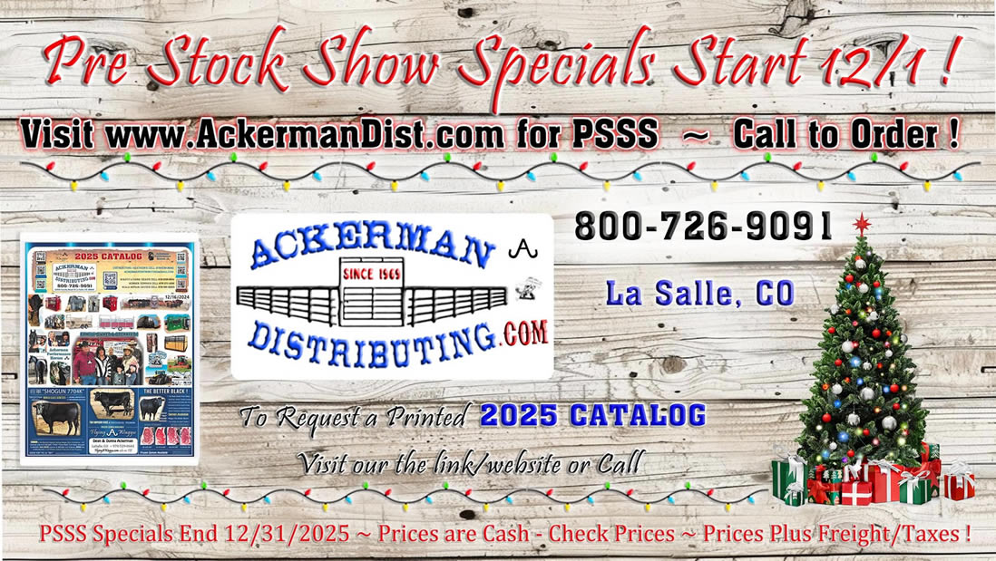 Pre Stock Show Specials Start 12/1 !